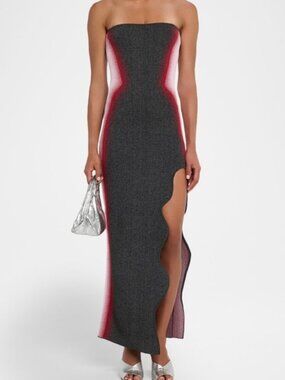 Ph5 wavy asymmetric long dress net L